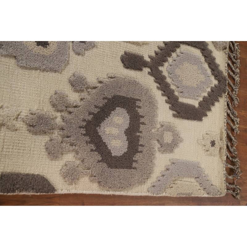 Geometric Moroccan Oriental Area Rug Handmade Wool Carpet - 5'2"x 8'0"