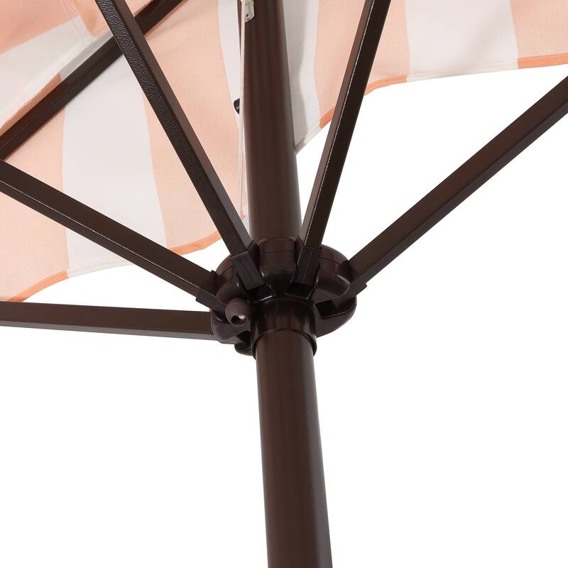 9ft Half Market Umbrella, Scalloped, Crank, Tilt, UV, by JONATHAN Y
