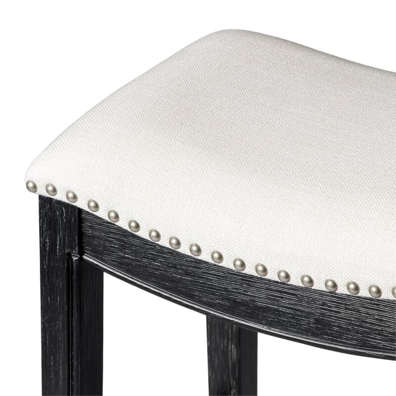 Maven Lane 31" Adrien Saddle Kitchen Bar Height Stool - N/A