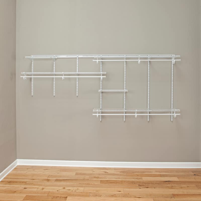 ClosetMaid ShelfTrack 7ft - 10 ft Adjustable Wire Closet Organizer