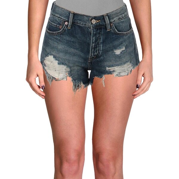 destroyed jean shorts womens