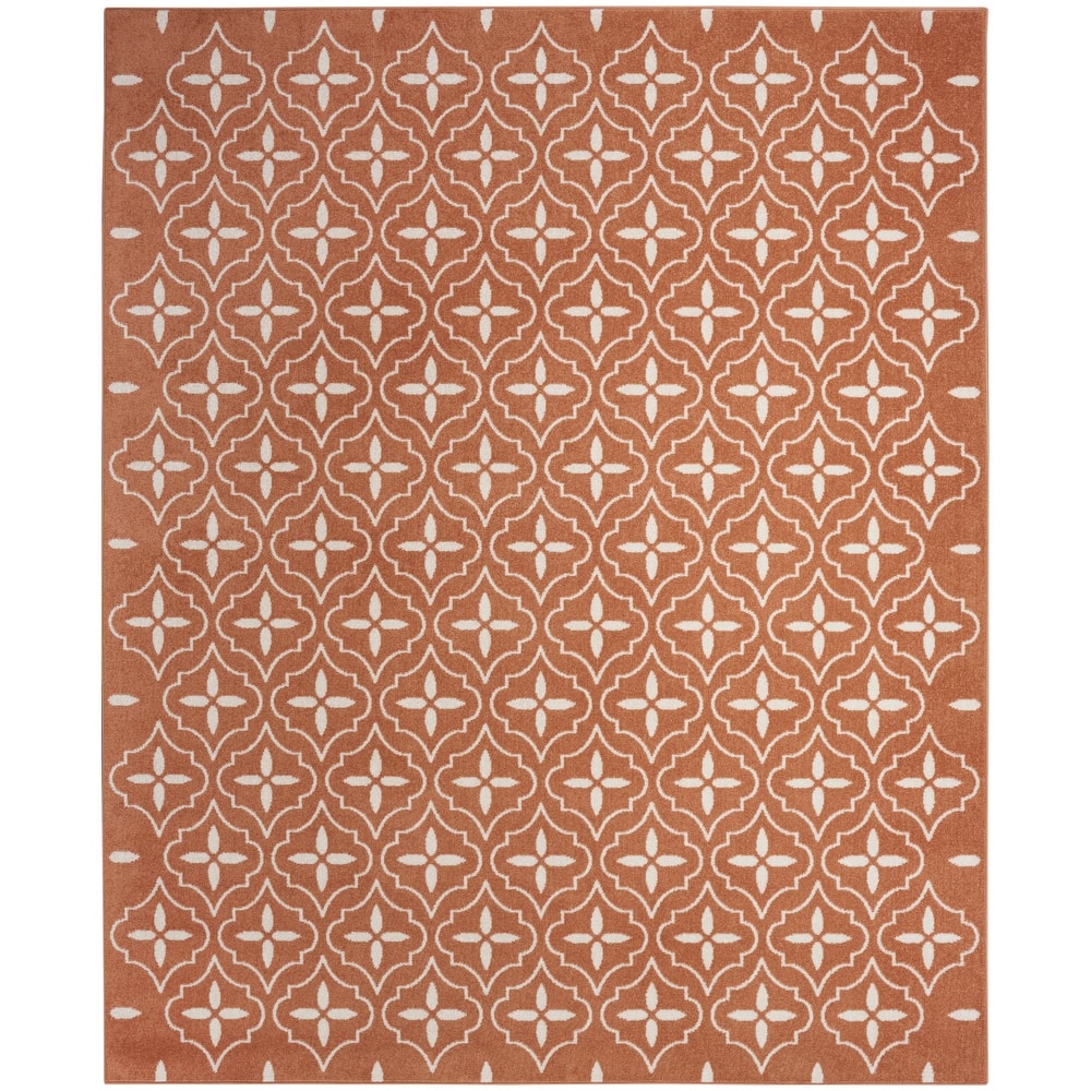 Nourison Sandy Indoor / Outdoor Blue Moroccan Area Rug