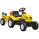 preview thumbnail 2 of 9, Ride-On Farm Tractor for Kids with Pedals, Rear Back Storage Trailer, Shovel and Rake, Horn, and Anti-Slip Wheels