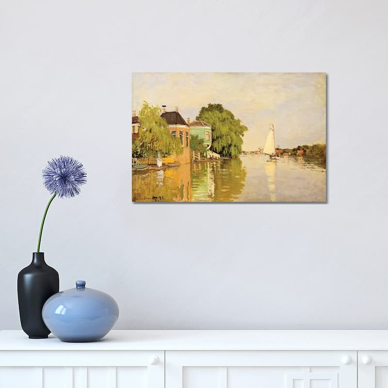 iCanvas "Houses On The Achterzaan" by Claude Monet Canvas Print - 12x18x1.5