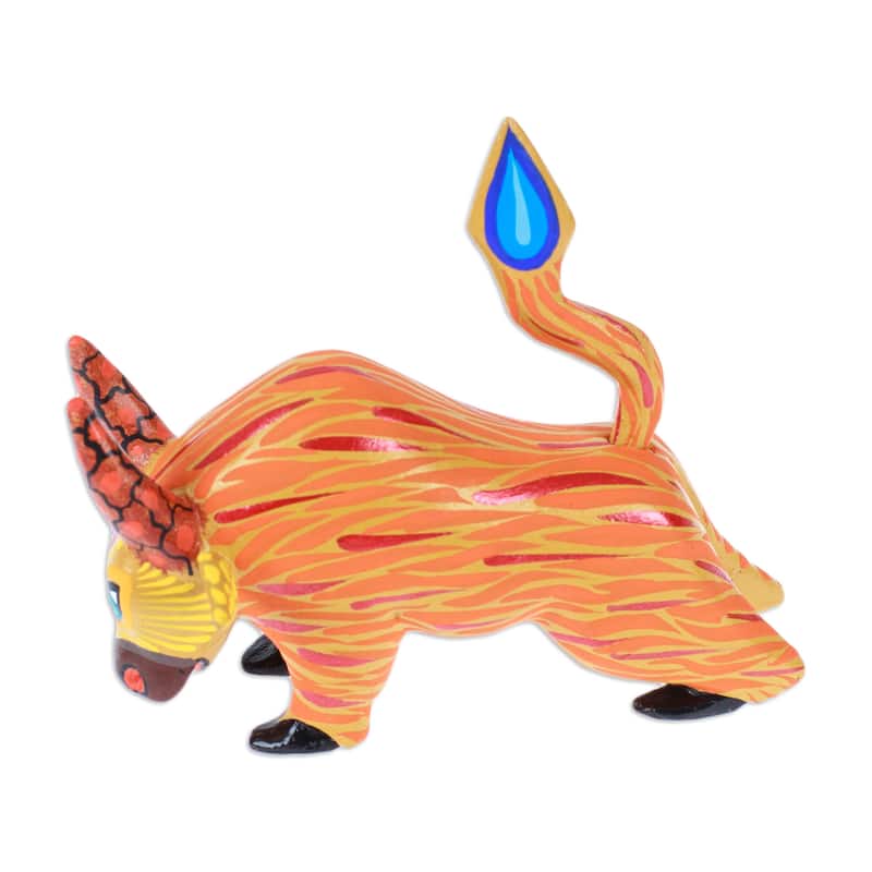 Novica Handmade Flaming Force Wood Alebrije Figurine