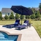 preview thumbnail 19 of 22, MAISON ARTS 10ft 3 Tiers Patio Outdoor Umbrella Matched with most Patio Table with Ventilation Auto-tilt and Crank Lift