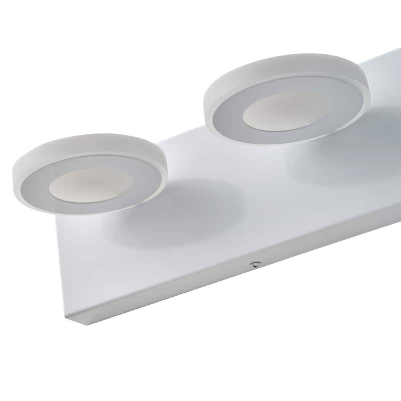 Dimmable 4-Light Round LED Elegant Vanity Lighting Fixture for Bathroom Mirror
