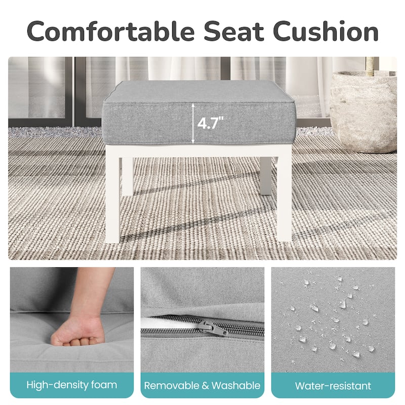 Patio Ottoman Set of 2 - White