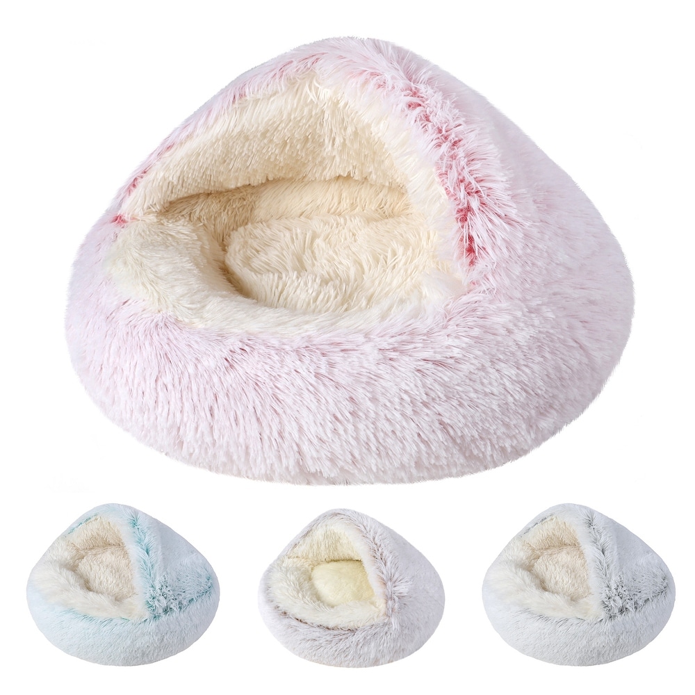 https://ak1.ostkcdn.com/images/products/is/images/direct/26ba3e256bee0793d1d60074ab0e665c0078098d/Cat-Bed-Round-Soft-Plush-Burrowing-Cave-Hooded-Bed-Donut-Cuddler.jpg