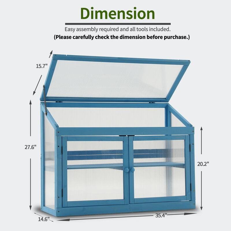 MCombo 2-Tier Cold Frame Greenhouse, Solid Wood 0160