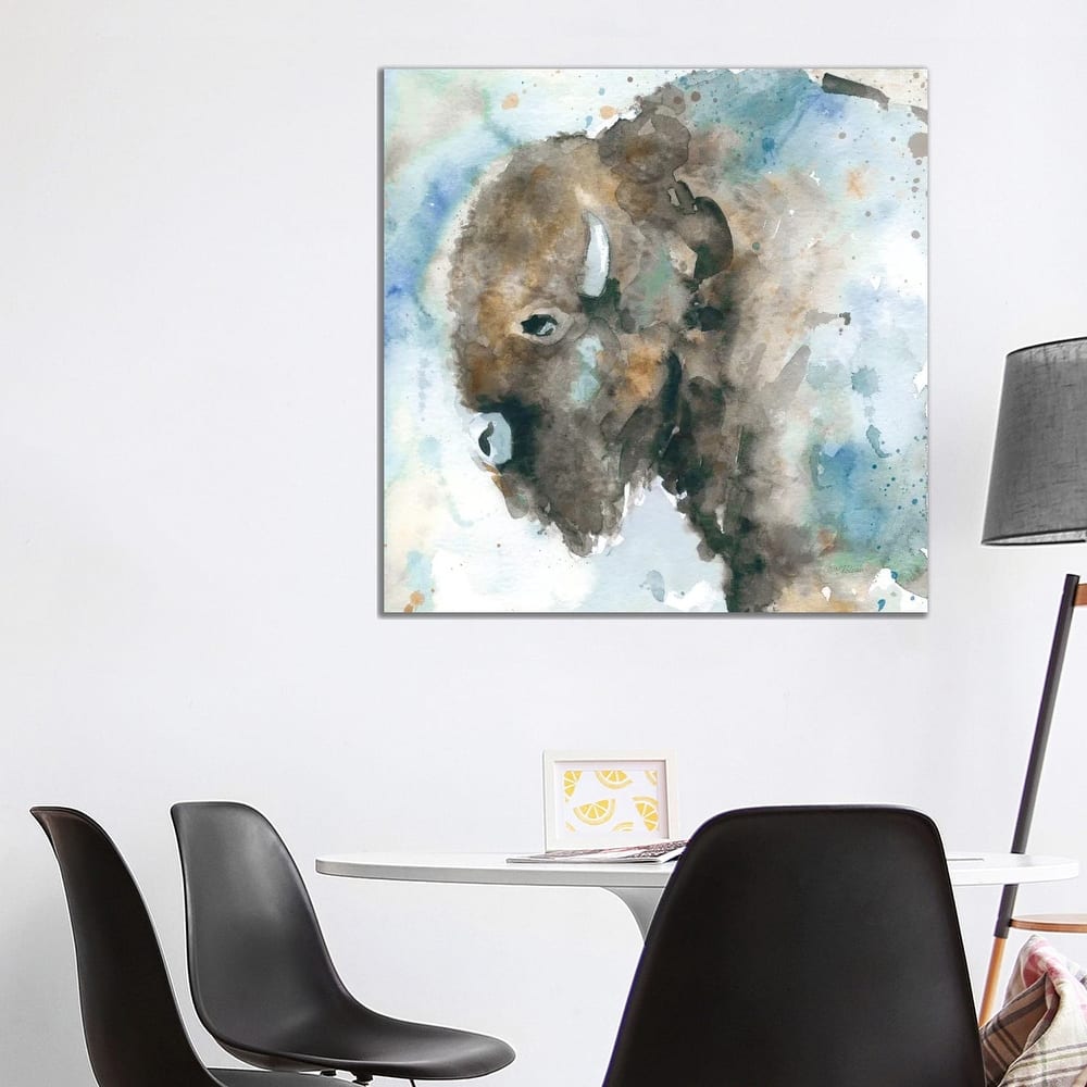 iCanvas "Buffalo On Blue" by Carol Robinson Canvas Print