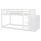 preview thumbnail 5 of 15, Twin Over Twin Wood Floor Bunk Bed with 4 Drawers and 3 Shelves, White