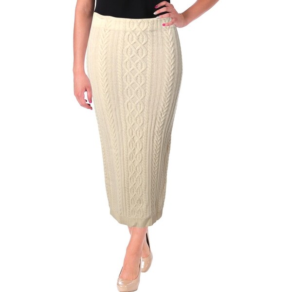cable knit maxi skirt
