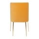 preview thumbnail 46 of 124, SAFAVIEH Couture Nolita Velvet Accent Chair - Mustard / Brass - 28"x23"x35.3" - 28" W x 23" D x 35" H