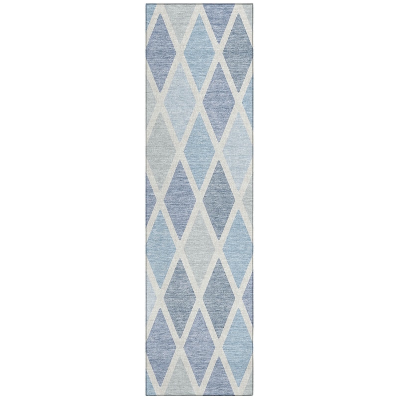 Machine Washable Indoor/ Outdoor Chantille Prism Diamond Rug