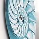preview thumbnail 3 of 8, Designart 'Chambered Nautilus Shell' Oversized Coastal Wall CLock