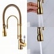 preview thumbnail 6 of 9, 3-Way Brushed Gold 360 Rotary Kitchen Spring-neck Faucet with Pull Down Sprayer
