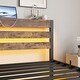 preview thumbnail 8 of 83, LED Platform Bed with Headboard&USB Charging Station