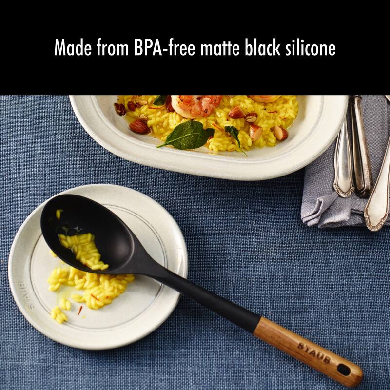 Staub Silicone with Wood Handle Cooking Utensil, Serving Spoon - 1 unit