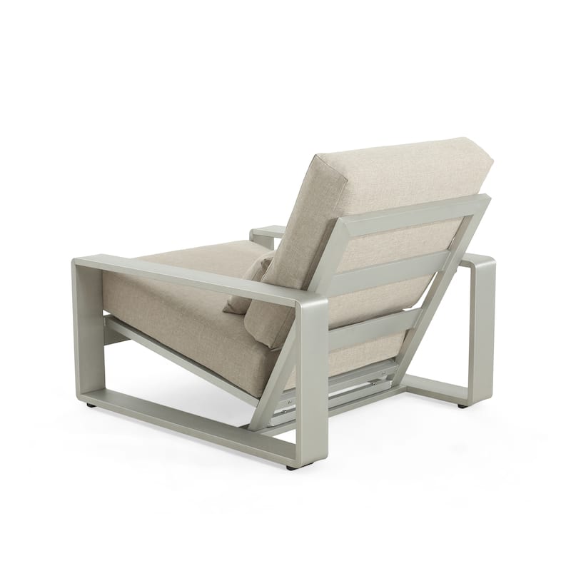 Christopher Knight Home - Milo Modern Outdoor/Indoor Aluminum Leisure Chair with Ergonomic Design