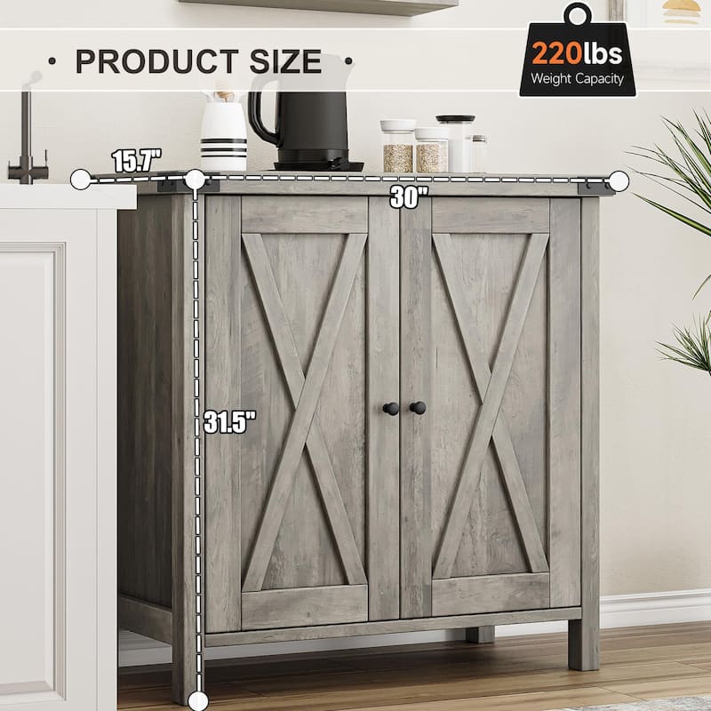 Buffet Cabinet Farmhouse Storage Cabinet with Doors and Shelves