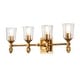 preview thumbnail 1 of 0, Vetiver 4 Light Bath Bar in Gold - 31.5"L x 7"D x 10"H