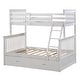 preview thumbnail 53 of 56, Twin Over Full Wood Bunk Bed with Storage Drawers and Ladder