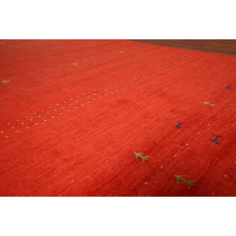 Little Animals Design Gabbeh Indian Rug Handmade Tribal Wool Carpet - 6'7"x 9'11"