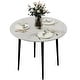 preview thumbnail 4 of 13, Marble Top Round Dining Table with Metal Legs for Dining Room Kitchen