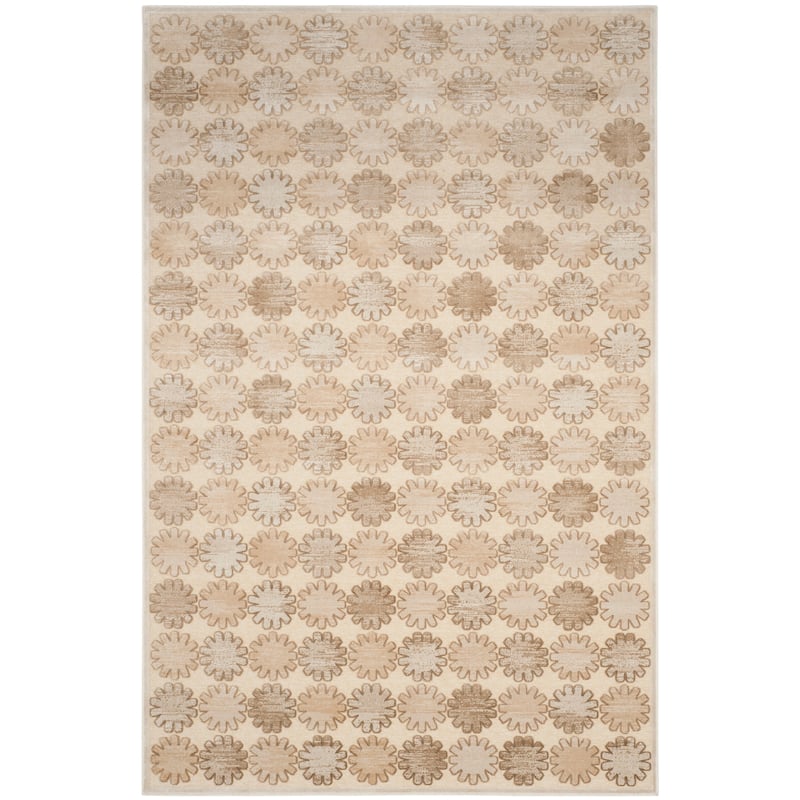 Martha Stewart by SAFAVIEH Zvetanka Viscose Rug - 3'3" x 5'3" - Stone/Cream
