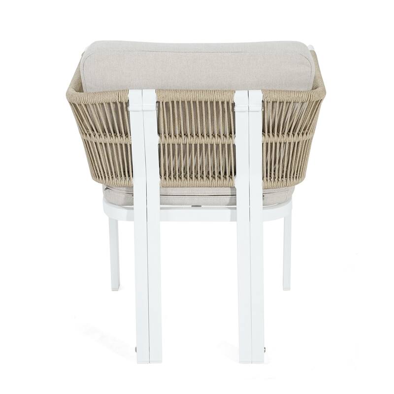 Christopher Knight Home - Outdoor Aluminum Dining Chair Set with Weather-Resistant Cushions