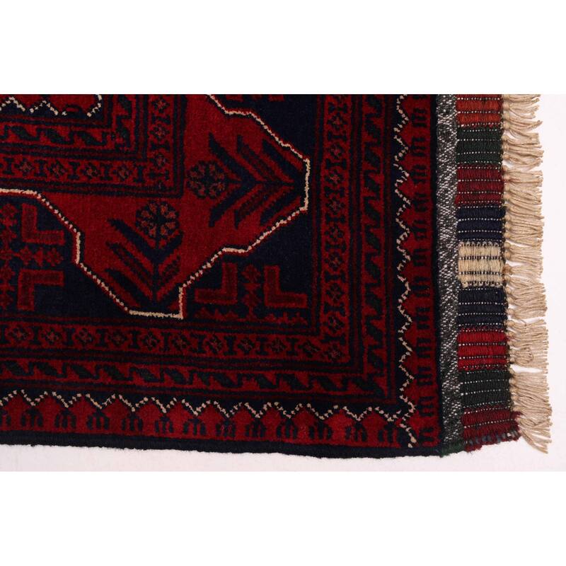 ECARPETGALLERY Hand-knotted Finest Khal Mohammadi Red Wool Rug - 4'4 x 7'0