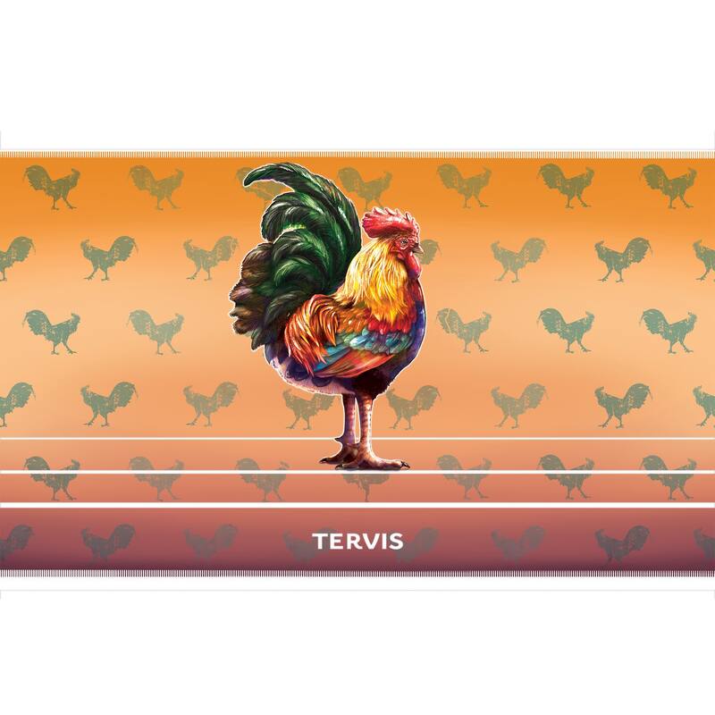 Tervis Traveler Rooster Pattern Triple Walled Insulated Travel Tumbler, Stainless Steel - 20oz
