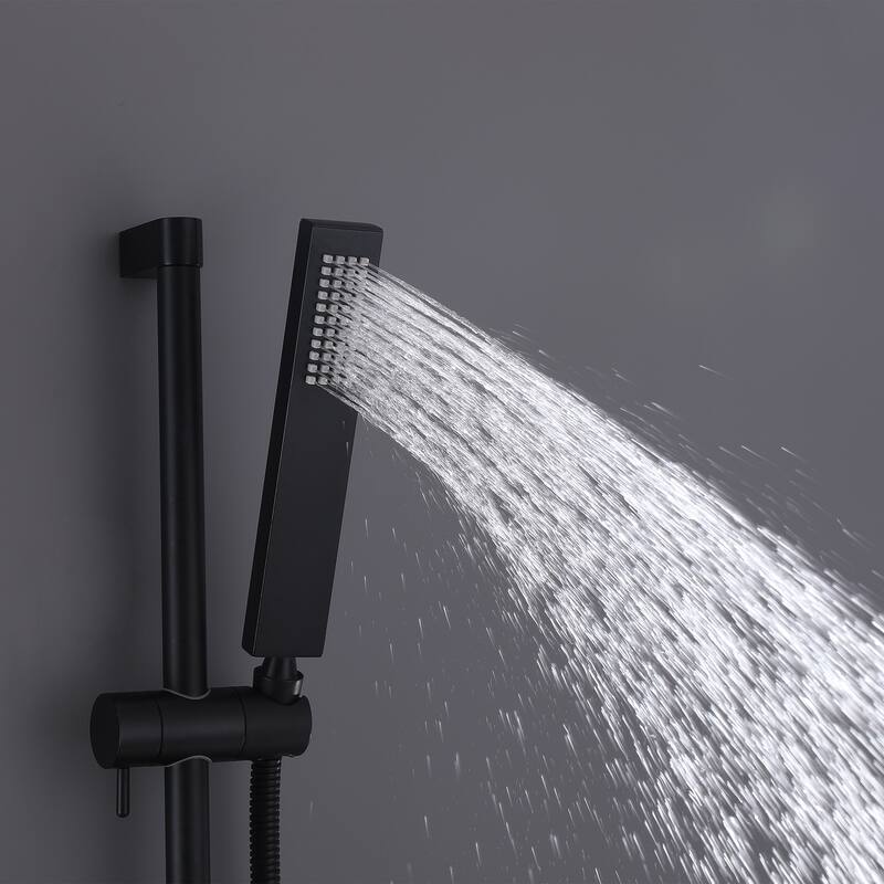 Thermostatic Double-Handle 3-Spray Shower System With High Pressure 6-Jet (Valve Included)