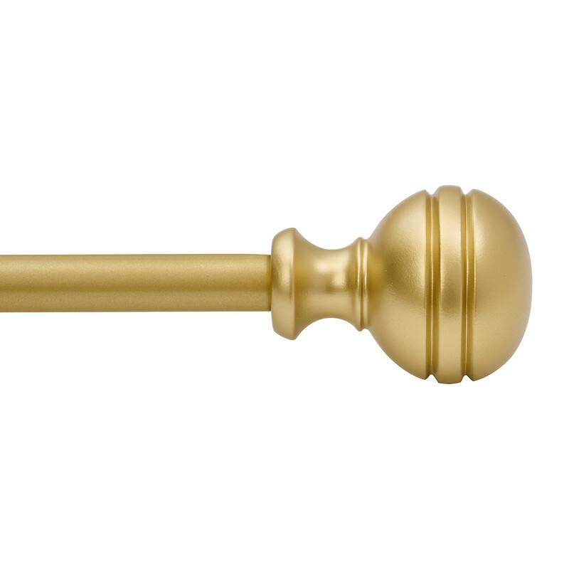 UTOPIA ALLEY 5/8 Inch Curtain Rod - Adjustable Drapery Rods, Bedroom & Living Room Decorative Curtain Rods