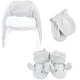 preview thumbnail 2 of 0, Hudson Baby Unisex Baby Trapper Hat, Mitten and Bootie Set, Gray Elephant 12-18 Months - Gray Elephant