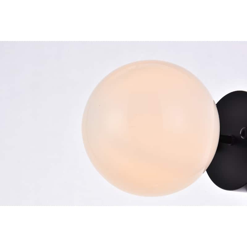 Miko Six inch Dual Flush Mount and Bath Sconce with Frosted Glass - N/A