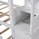 preview thumbnail 32 of 31, Staircase Bunk Bed with Twin Size Trundle, Solid Wood Bed Frame with 3 Storage Stairs and Safety Guardrail, Twin-Over-Twin Size
