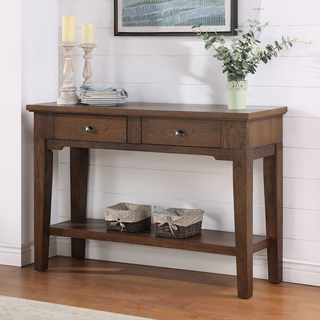 Steve Silver Ohey Warm Walnut 2-drawer Serving Table
