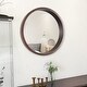 preview thumbnail 4 of 7, Guining Circle Mirror with Wood Frame, Round Modern Decoration Large Mirror for Bathroom Living Room Bedroom Entryway, 24"