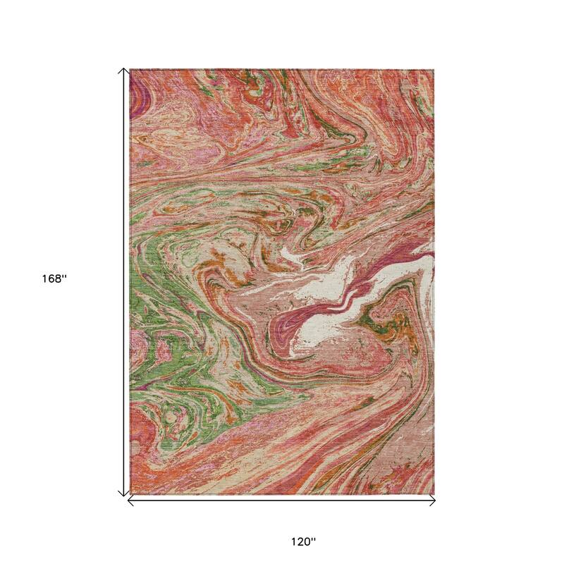 HomeRoots Abstract Transitional Rectangle Outdoor Rug