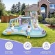 preview thumbnail 5 of 5, Inflatable Bounce House With Water Slide, W/Cloud Spray Water And 750W Air Blower