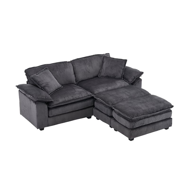 84.60" Corduroy 2 Seater Sofa