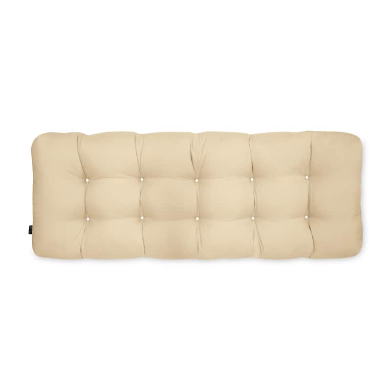 Classic Accessories Water-Resistant Indoor/Outdoor Bench Cushion - 42"W x 18"D x 5"T - Soft Beige