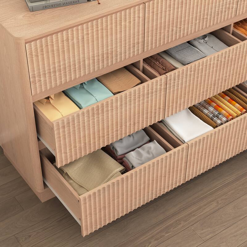 Large Floor Chest of Drawers 9 Drawer Dresser for Bedroom, Freestanding Storage Cabinet Side Table TV Stand