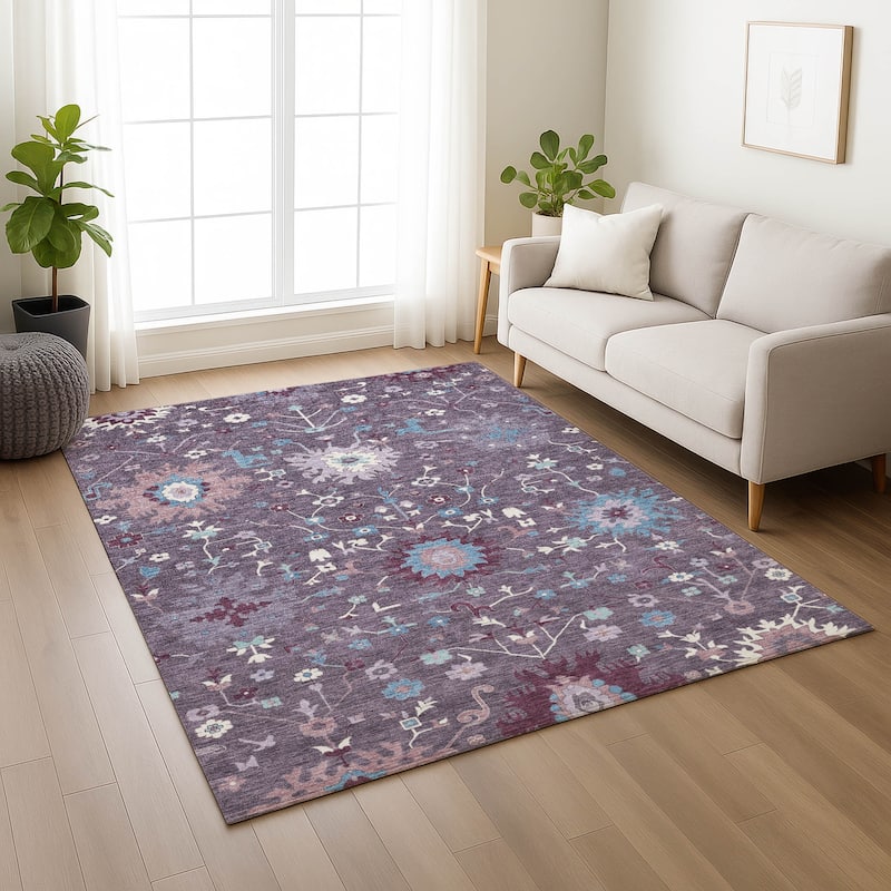 Machine Washable Indoor/ Outdoor Global Dillon Chantille Rug