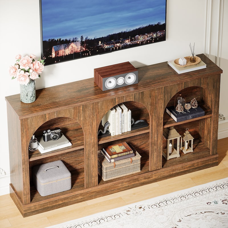 TV Stand for 55/60/65 Inch TV, Farmhouse Country Entertainment Center