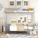 preview thumbnail 12 of 31, Full XL Over Queen Bunk Bed, Save Space or Split Into 2 Beds, Black Silver