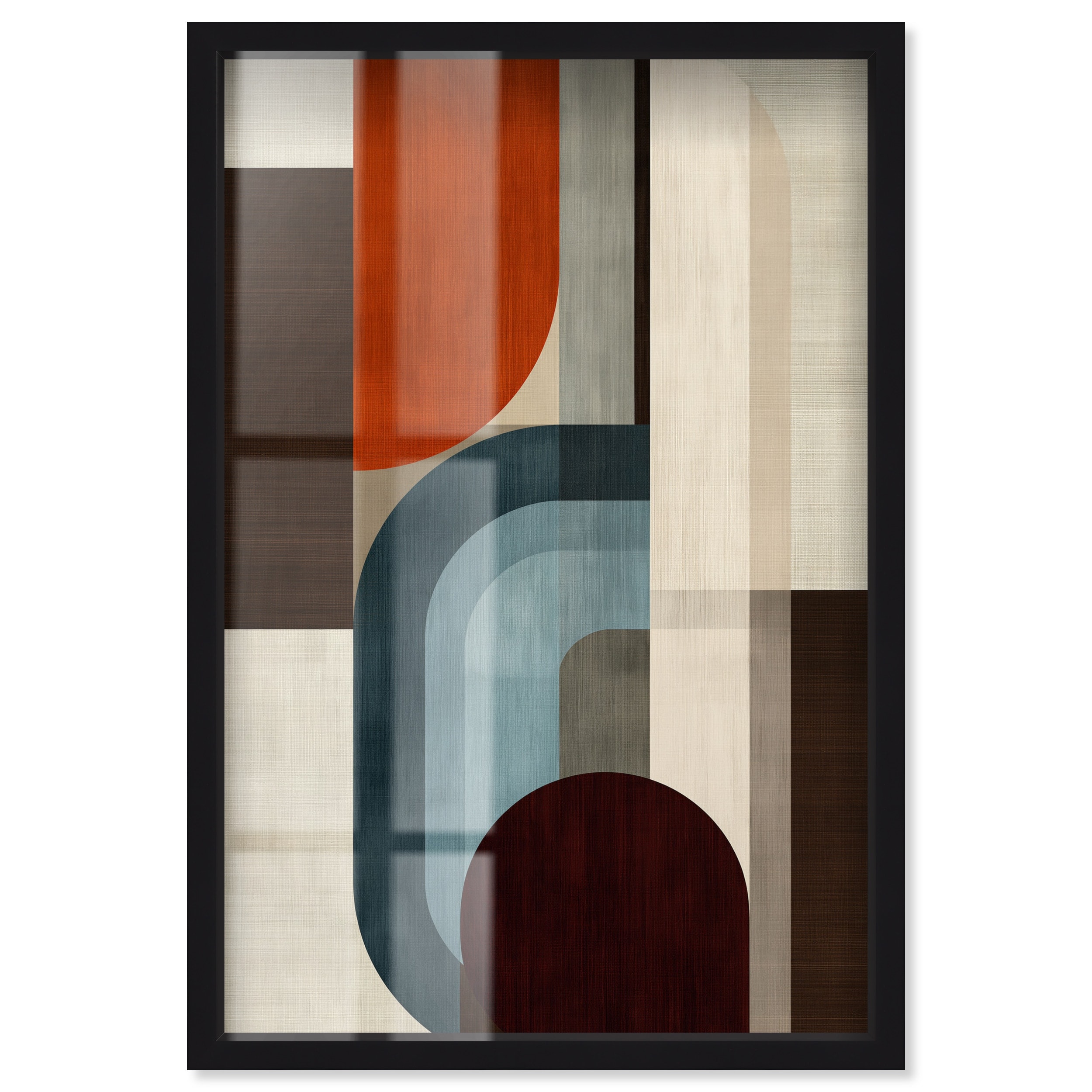 Midcentury Echo III Office Wall Decor Shadowbox Print by Art Remedy