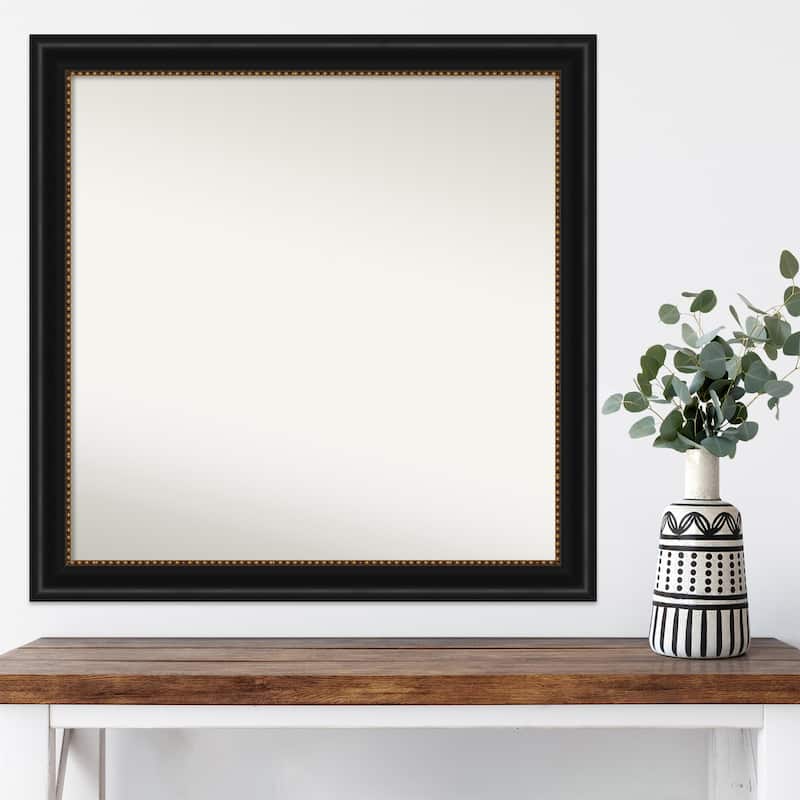 Non-Beveled Wall Mirror - Manhattan Black Frame